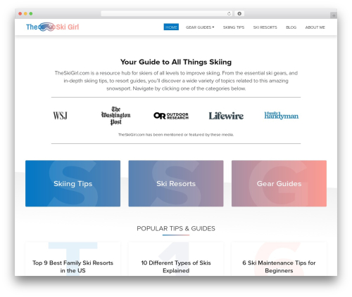 WordPress theme Action Tech Theme - theskigirl.com