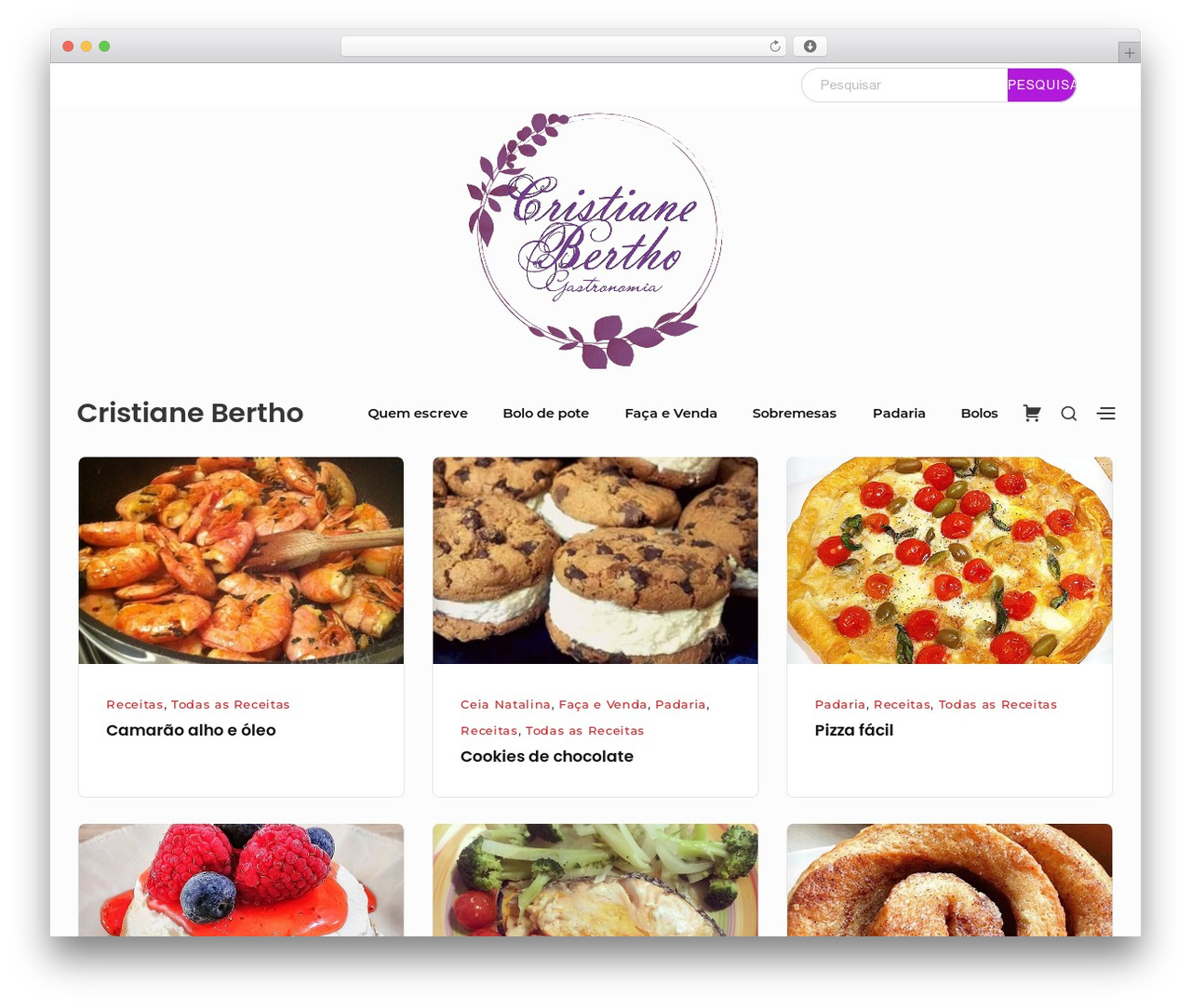 WordPress theme Bayleaf - cristianebertho.com.br