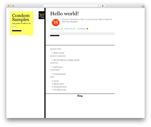 WordPress theme Esquire - condomsamples.com