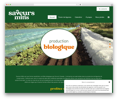 WordPress theme Saveurs Mitis - saveursmitis.com