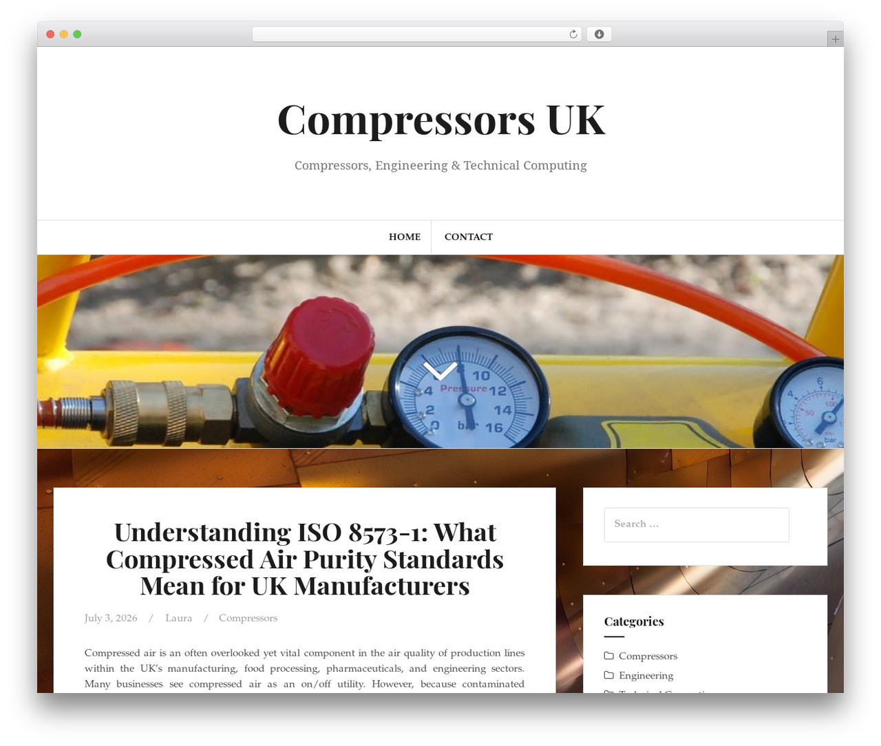 CompTech WordPress theme - compressors-uk.co.uk