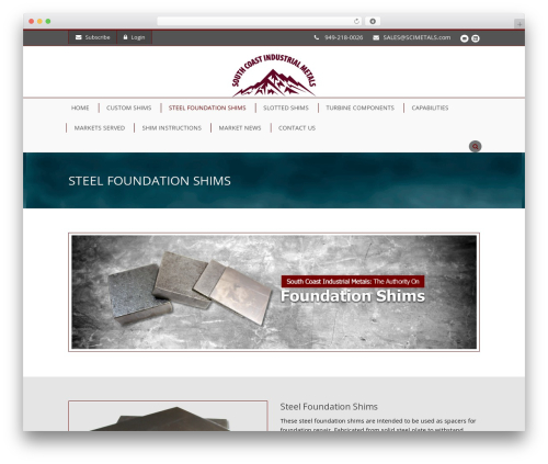 Flawless WordPress theme - customshims.com/steel-foundation-shims