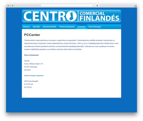 Responsive best free WordPress theme - centrocomercialfinlandes.com/pccenter