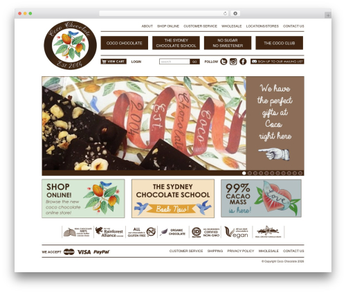 Theme WordPress Coco - cocochocolate.com.au