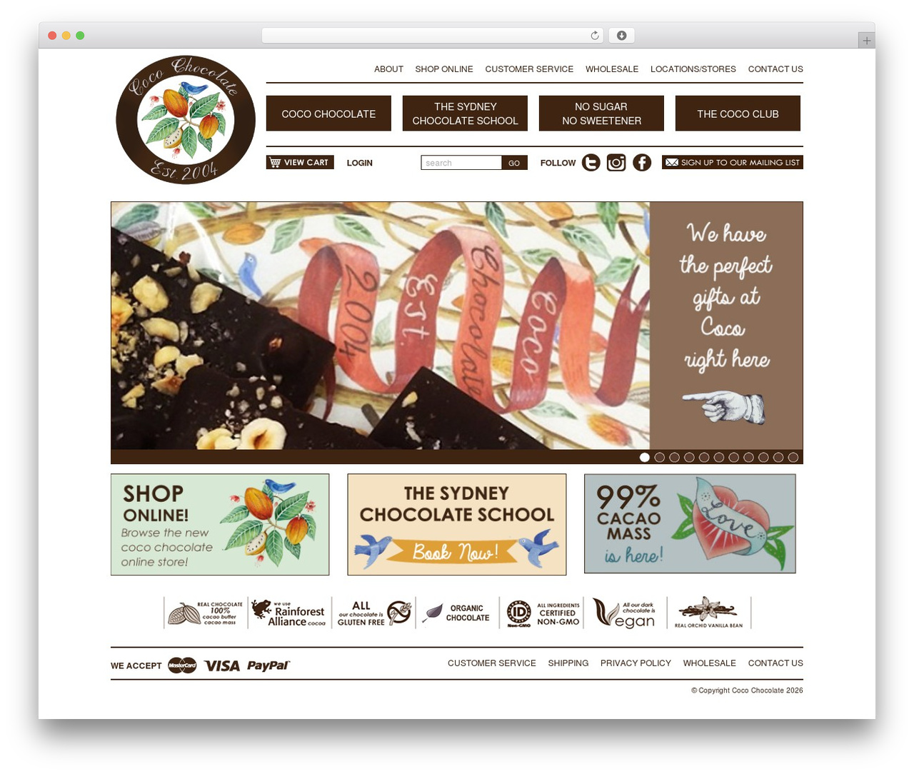 Theme WordPress coco - cocochocolate.com.au