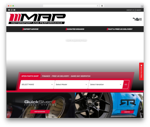 Best WordPress theme Map - motorsportandperformance.com