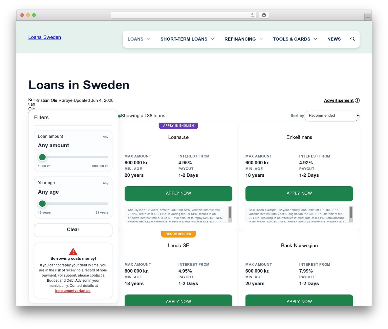 GeneratePress WordPress theme - loanssweden.se
