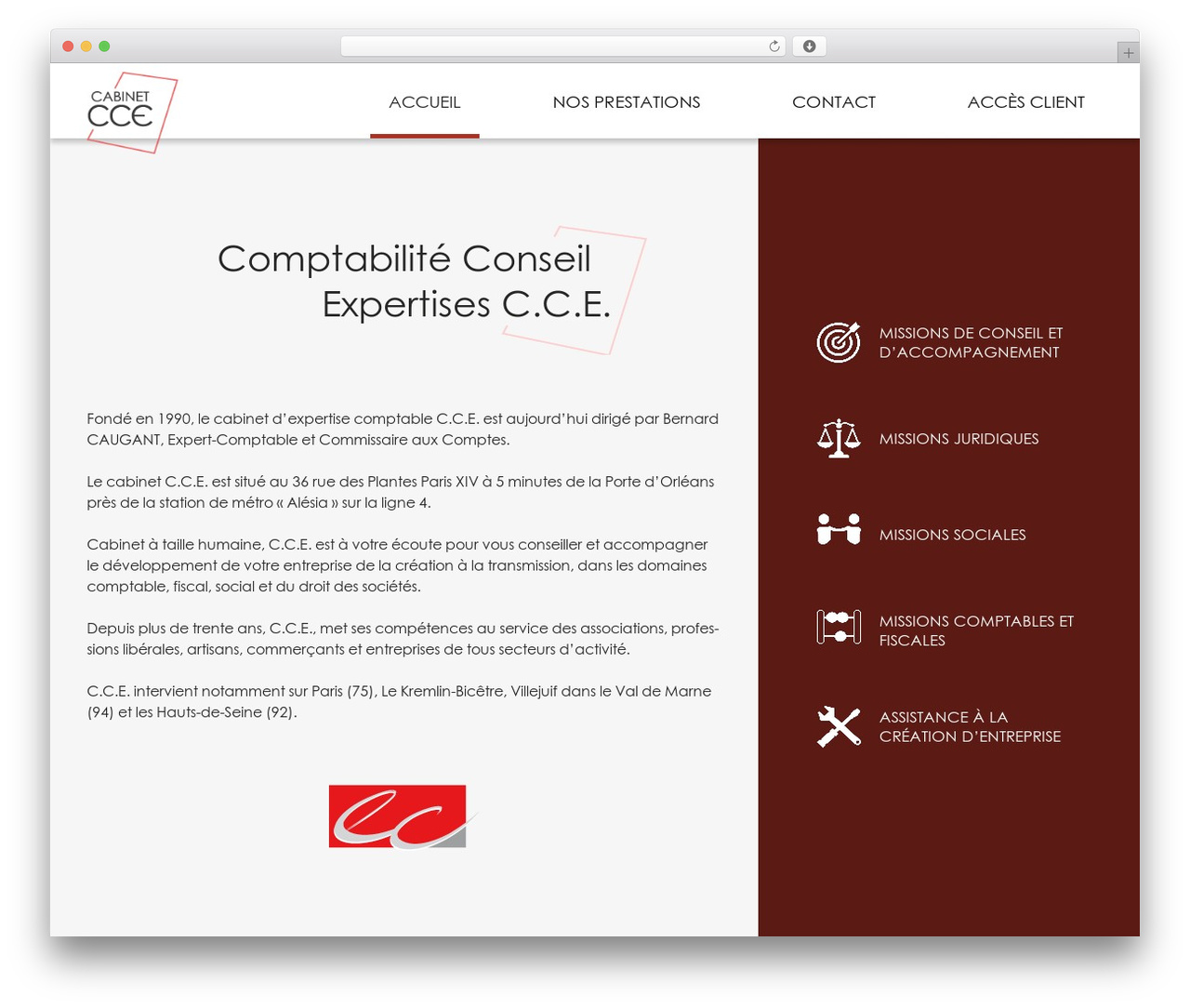 Theme WordPress CCE Theme - cabinet-cce.fr