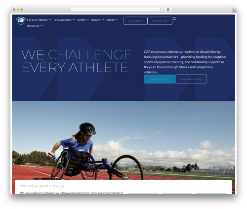 WordPress theme Hello Elementor - challengedathletes.org