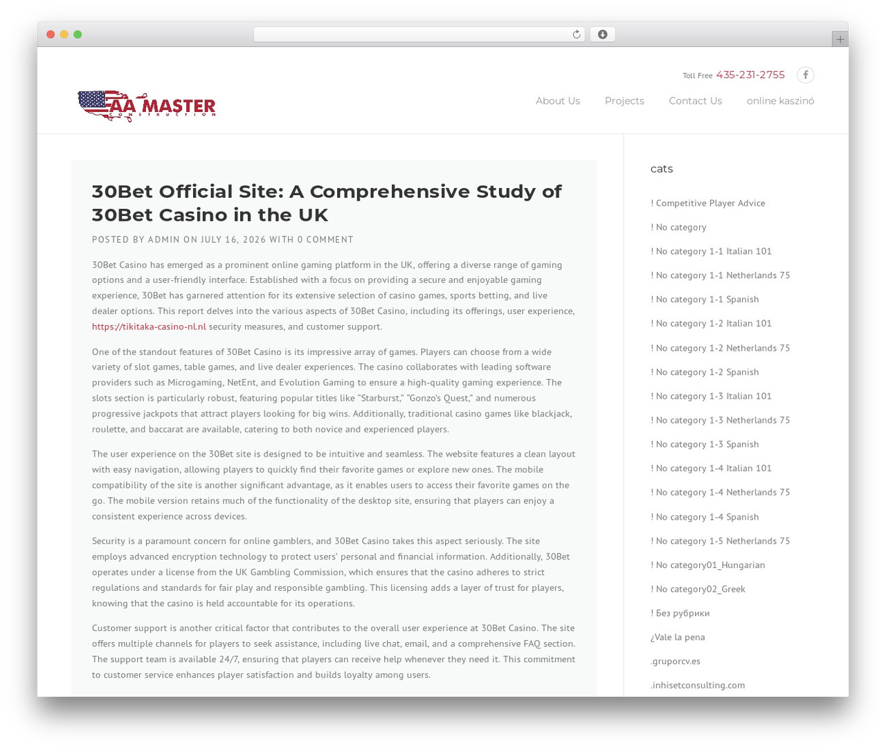 Construction theme WordPress - aamasterllc.com Construction theme WordPress - aamasterllc.com