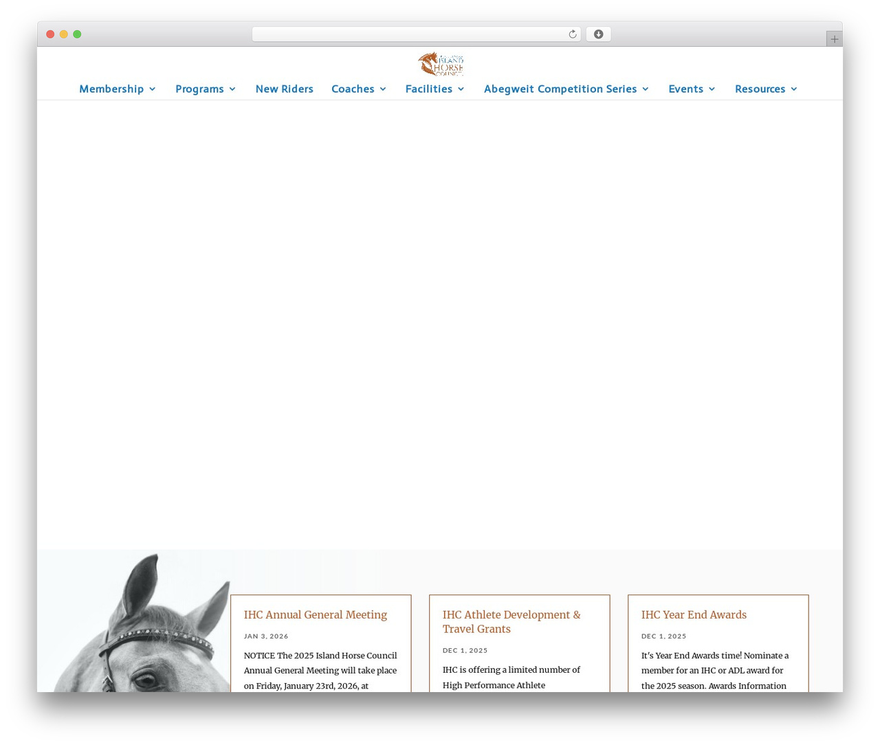 Divi WordPress theme - islandhorsecouncil.ca