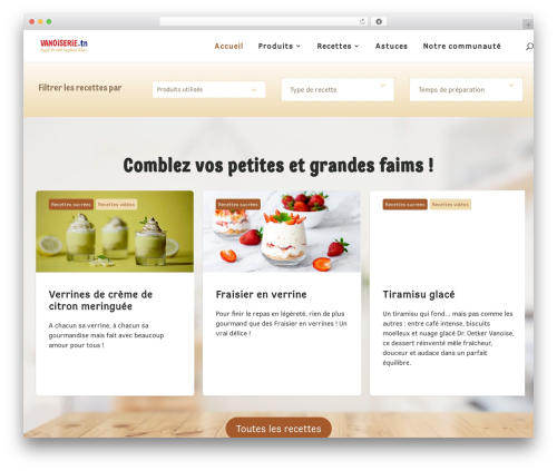 Divi WordPress theme - vanoiserie.tn