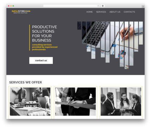 DTS theme WordPress - industream.de