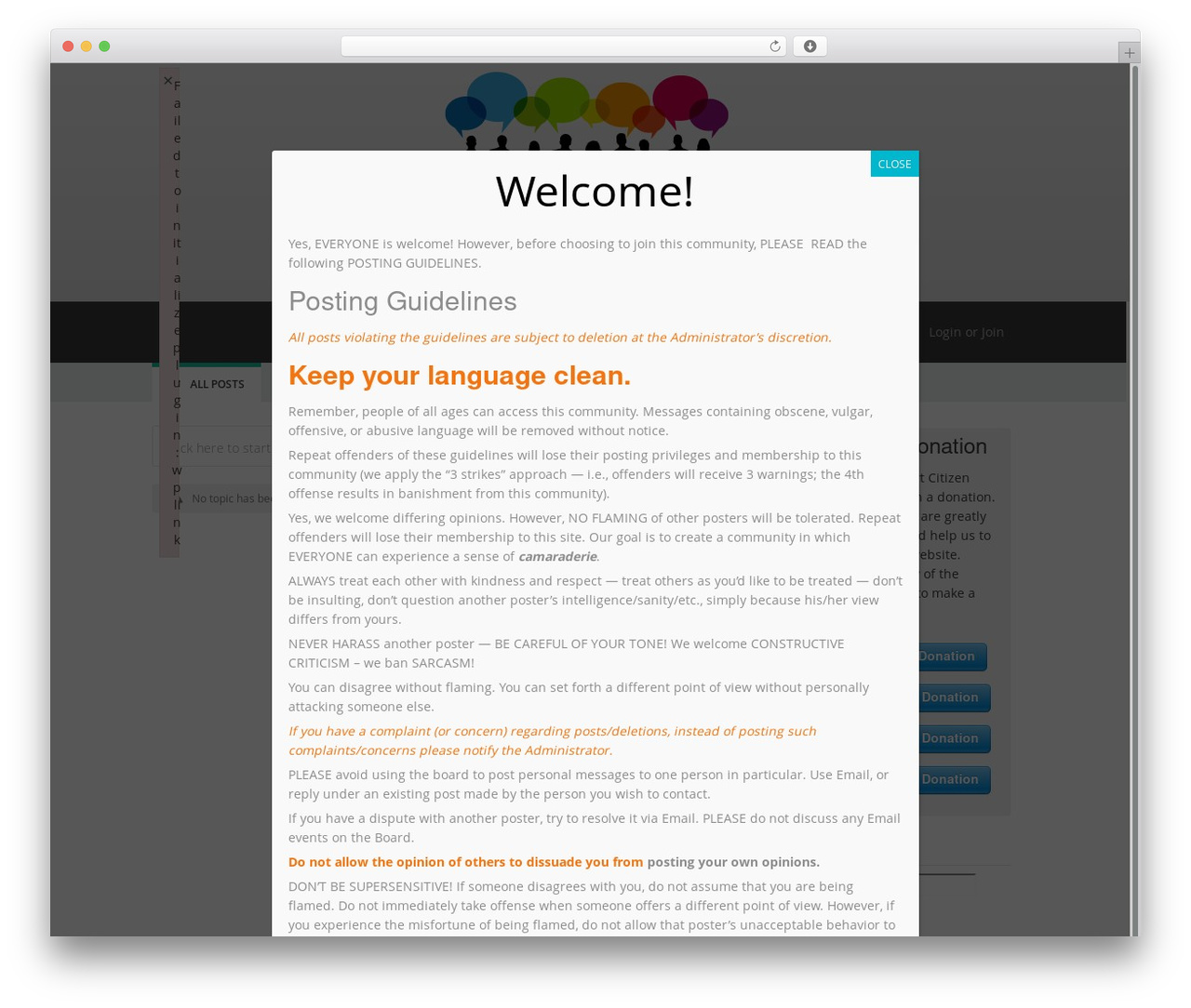 ForumEngine theme WordPress - citizenspeaknow.org