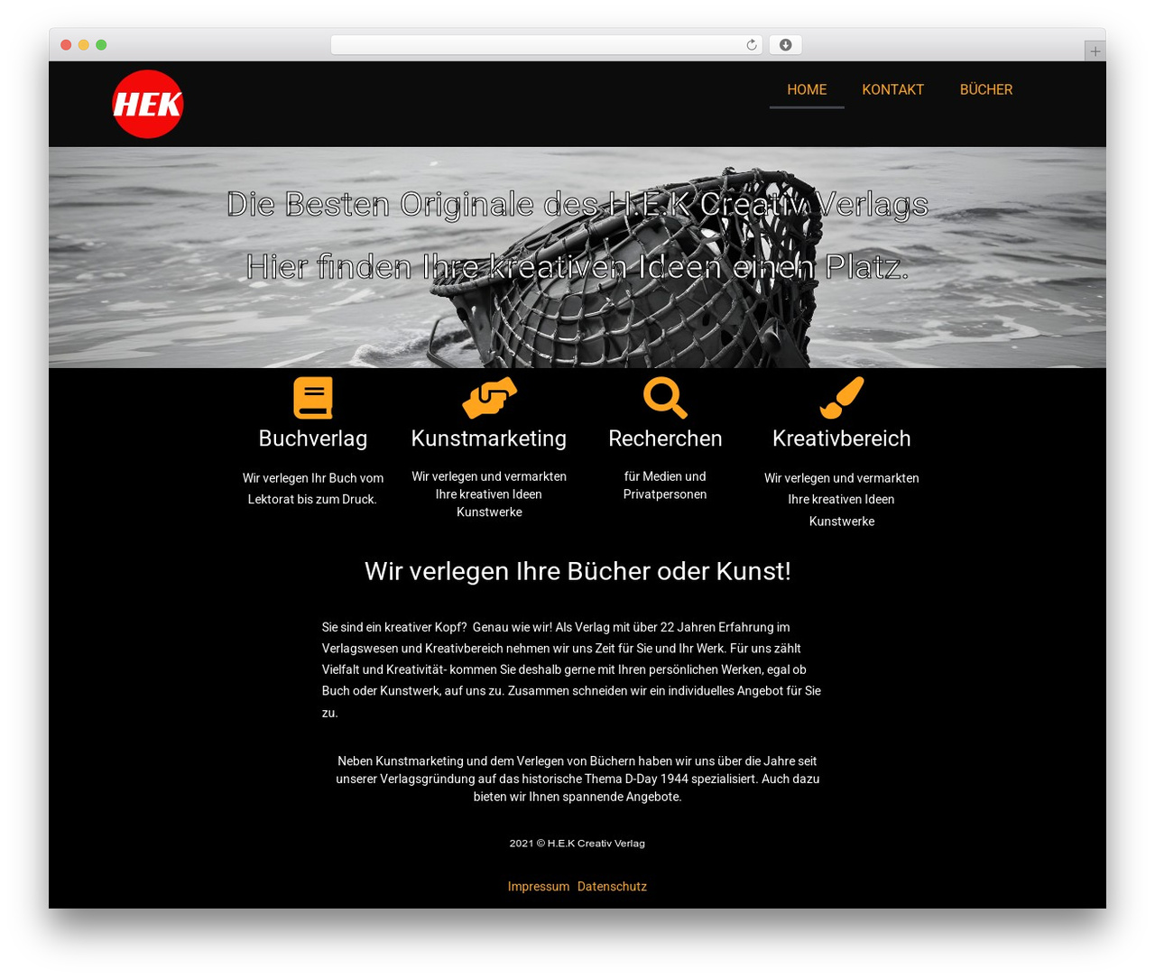 Hello Elementor theme WordPress - hek-creativ-verlag.de