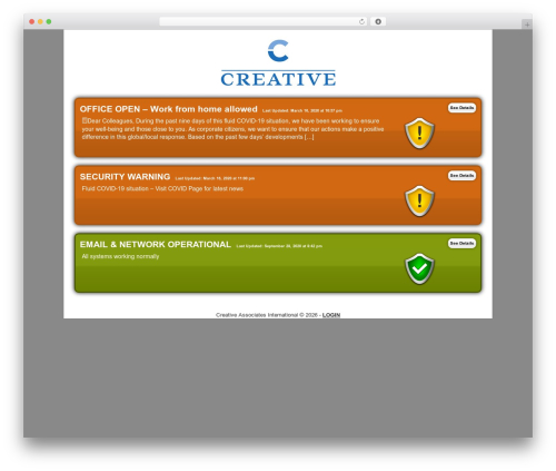 NetworkStatus WordPress theme design - creativedcstatus.com