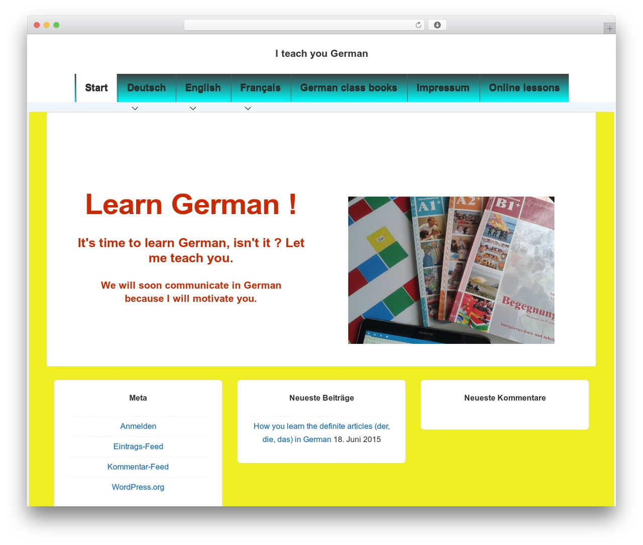 Responsive top WordPress theme - deutsch-unterricht-basel.ch