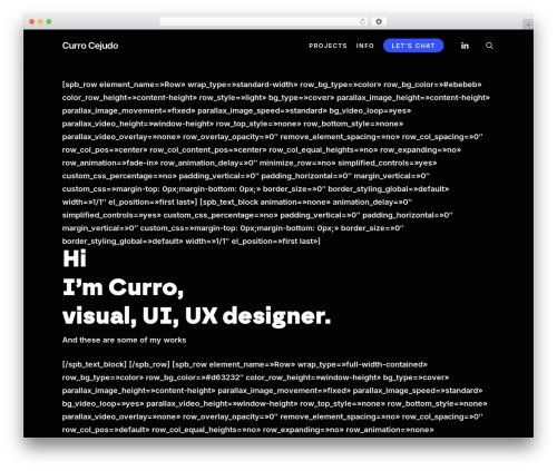 Salient theme WordPress - currocejudo.com/inicio