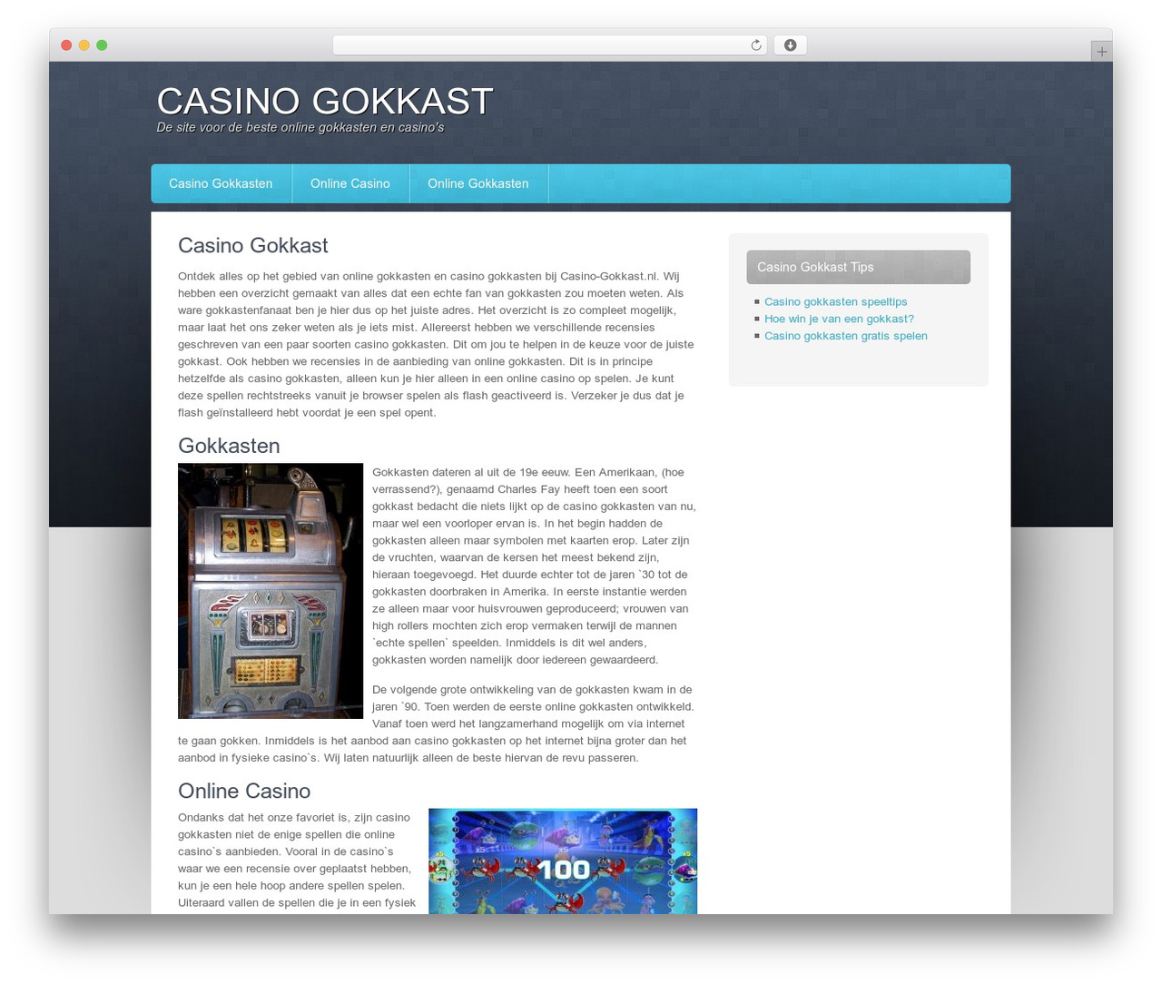 WordPress theme Associate Child Theme - casino-gokkast.nl