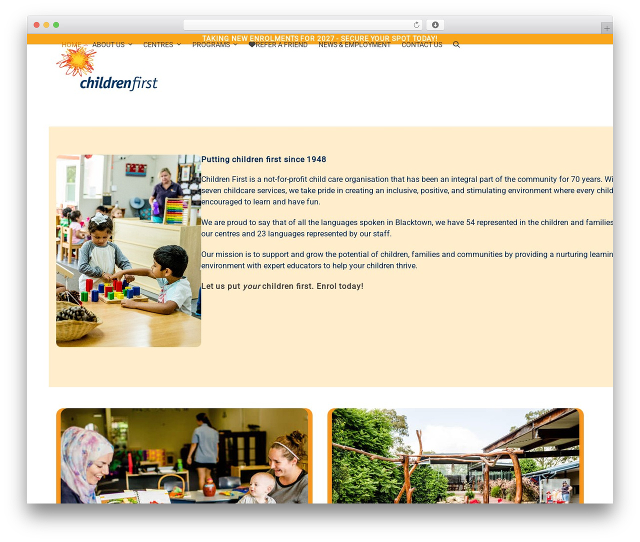 WordPress theme Total - childrenfirst.asn.au