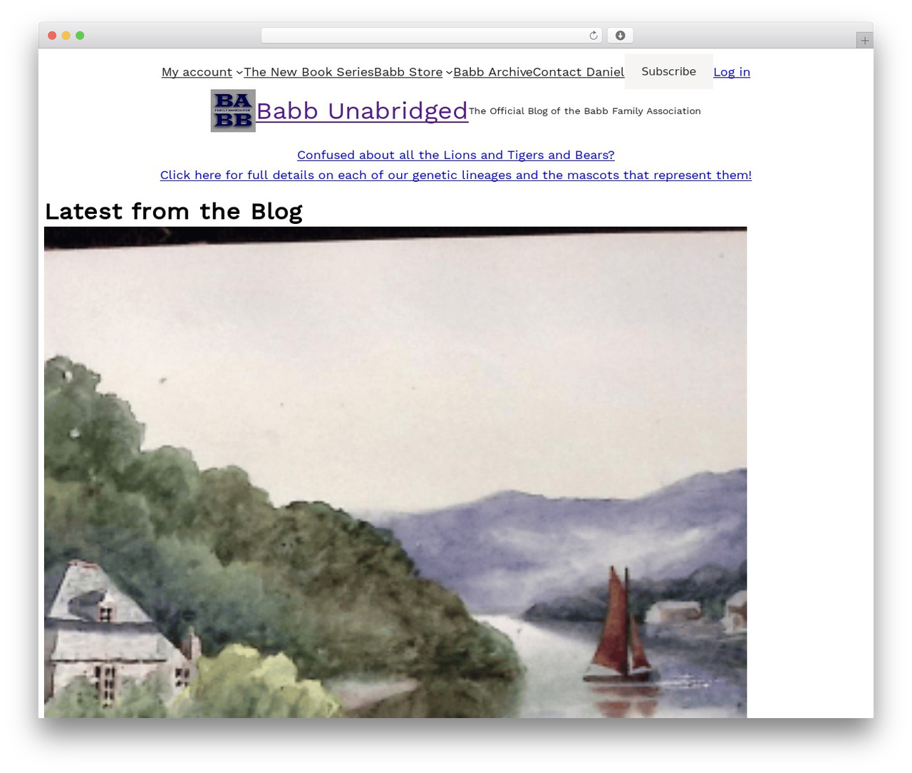WordPress theme Kerr - babbunabridged.com