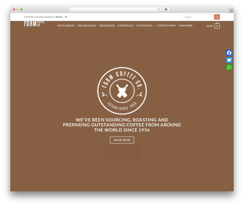 WordPress theme Flatsome - coffebeans.co.uk