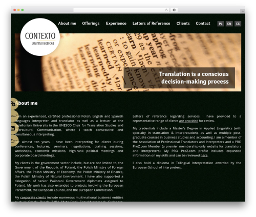 WordPress website theme Contexto - contexto.com.pl