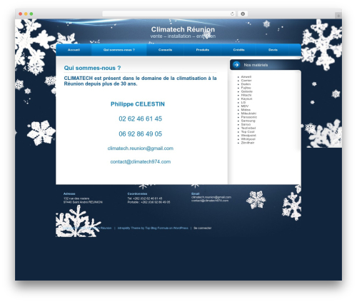 WordPress website theme intrepidity - climatech974.com