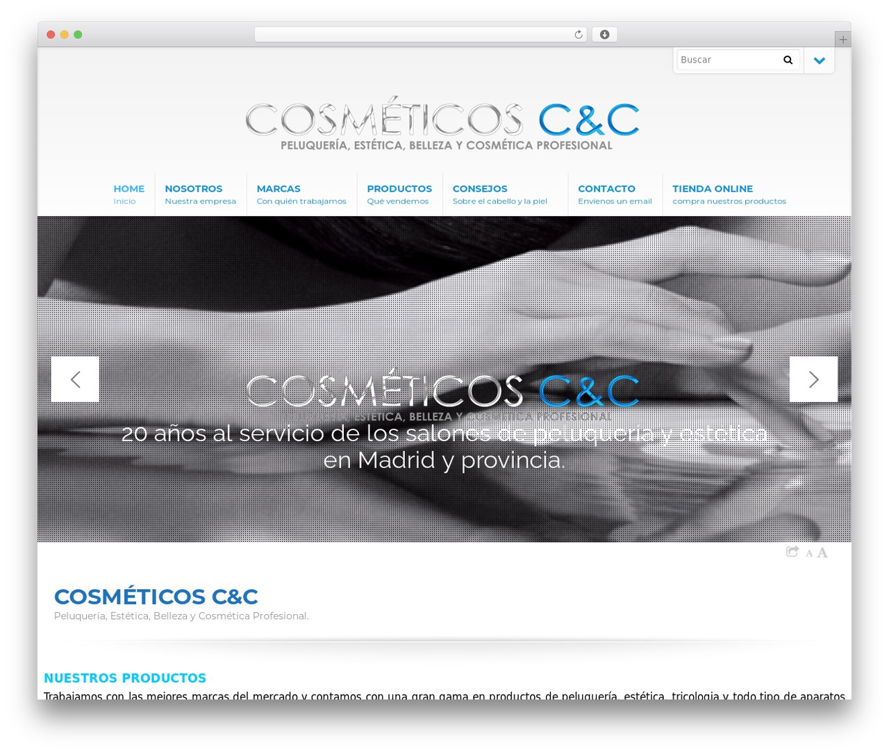 DynamiX WordPress theme design - cosmeticoscyc.com