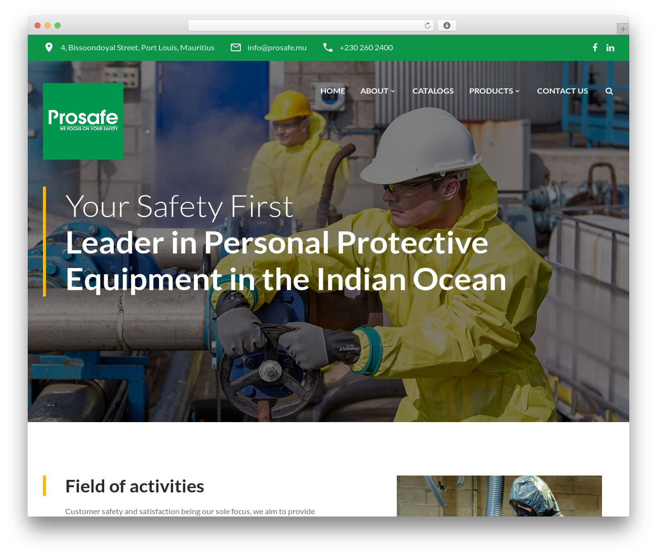 prosafe WordPress theme - prosafe.mu