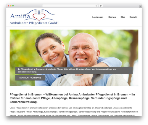 Responsive Brix Premium WordPress theme - amina-pflegedienst.de
