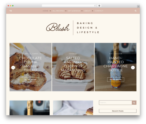 WordPress theme Bard Pro - blushbaking.com