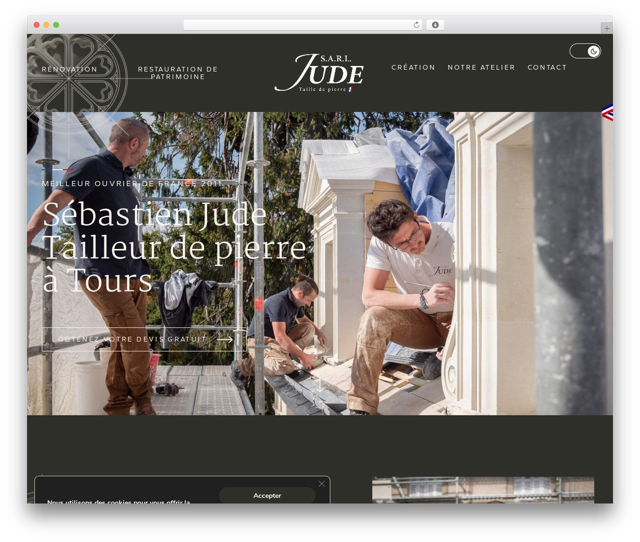 WordPress theme Hello Elementor - jude-taille-de-pierre.fr