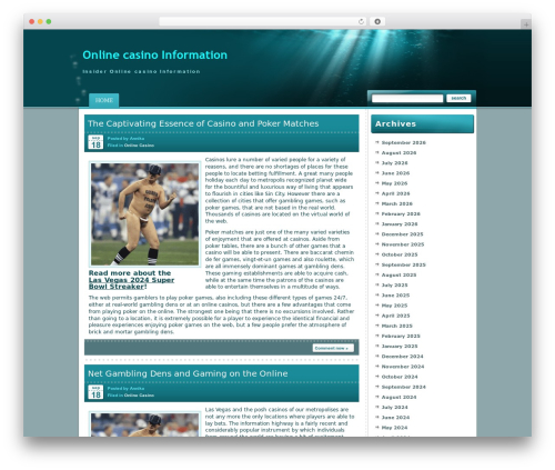 WordPress theme Under the Sea - carmensonlinecasino.com