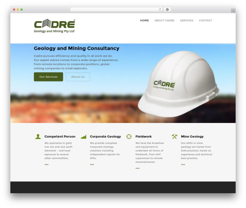 Invision WordPress theme - cadre-geo.com.au