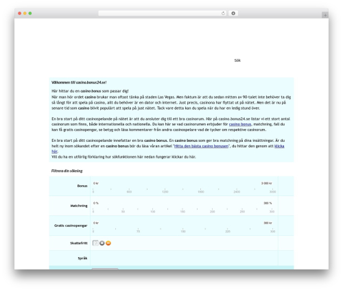 Sandbox theme WordPress - casino.bonus24.se