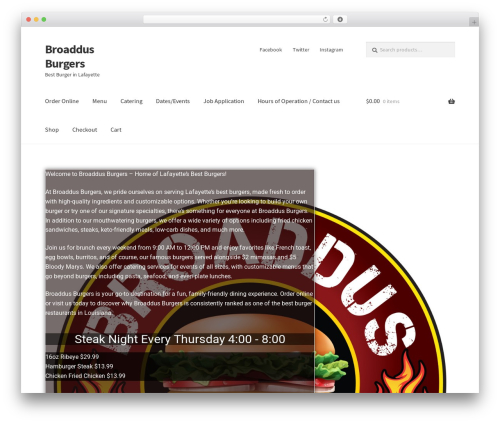 Storefront powerpack WordPress plugin - broaddusburger.com