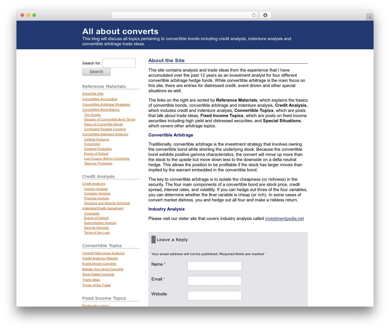 WordPress theme NotesIL - convertiblearbitrage.net