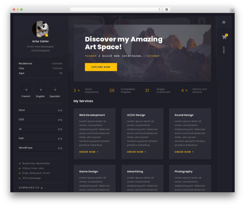 WordPress theme Arter - haviv.co.il