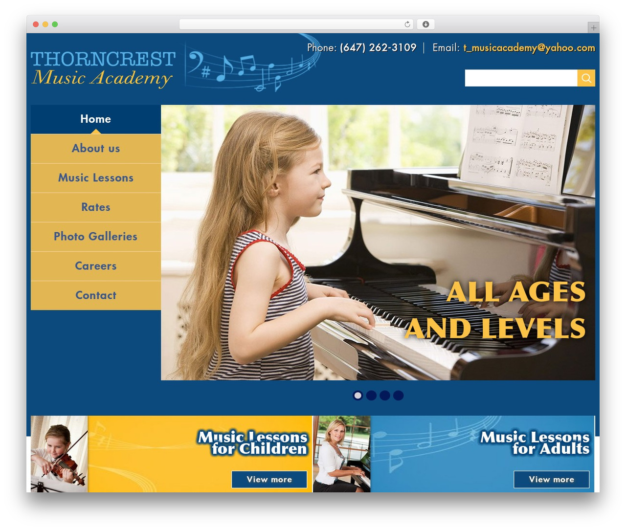 WP theme cherry - thorncrestmusicacademy.com