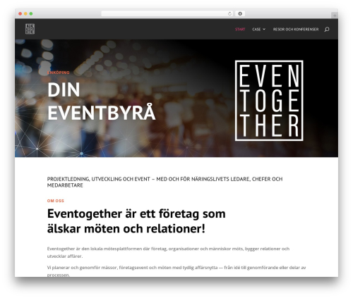 Divi WordPress theme - eventogether.se