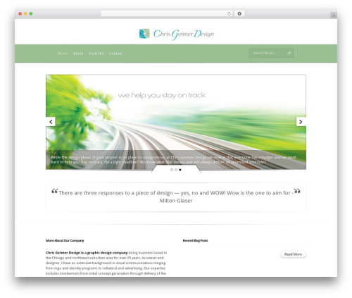 Evolution premium WordPress theme - chrisgeimerdesign.com