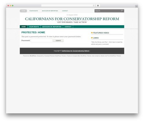 Instant premium WordPress theme - californiansforconservatorshipreform.org