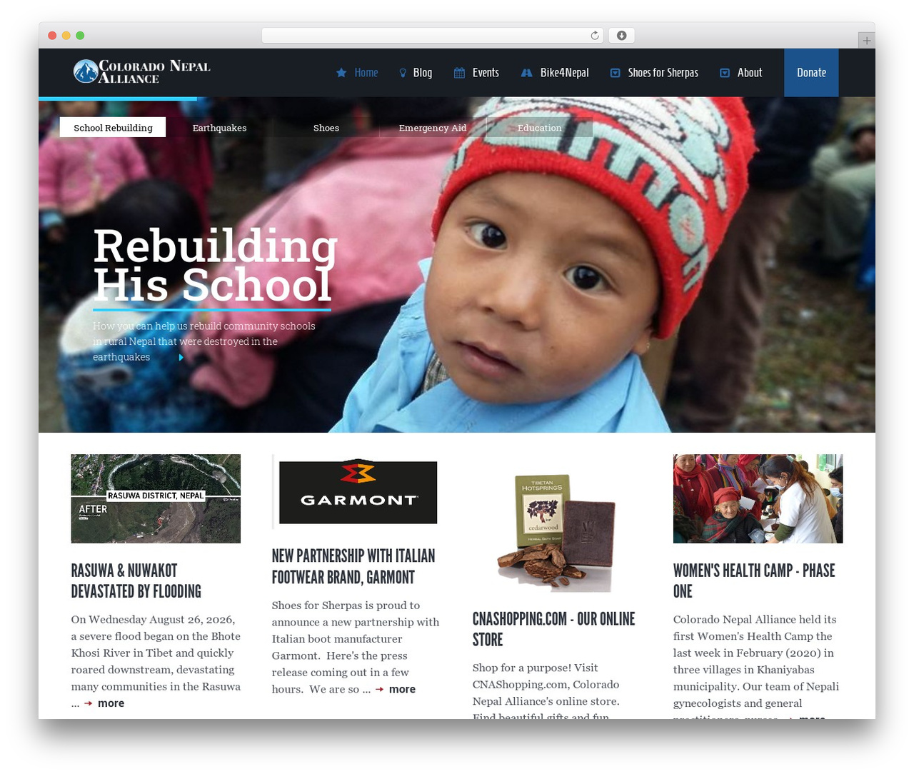 Kause WordPress theme - coloradonepalalliance.org