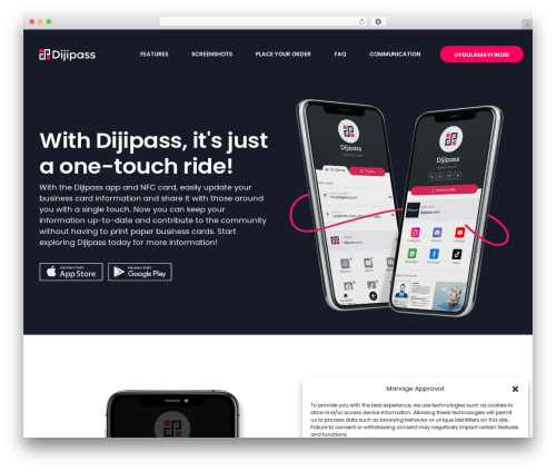 Nextapp WordPress theme design - dijipass.com