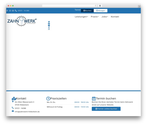 Page Builder Framework WordPress website theme - zahnwerk-hildesheim.de