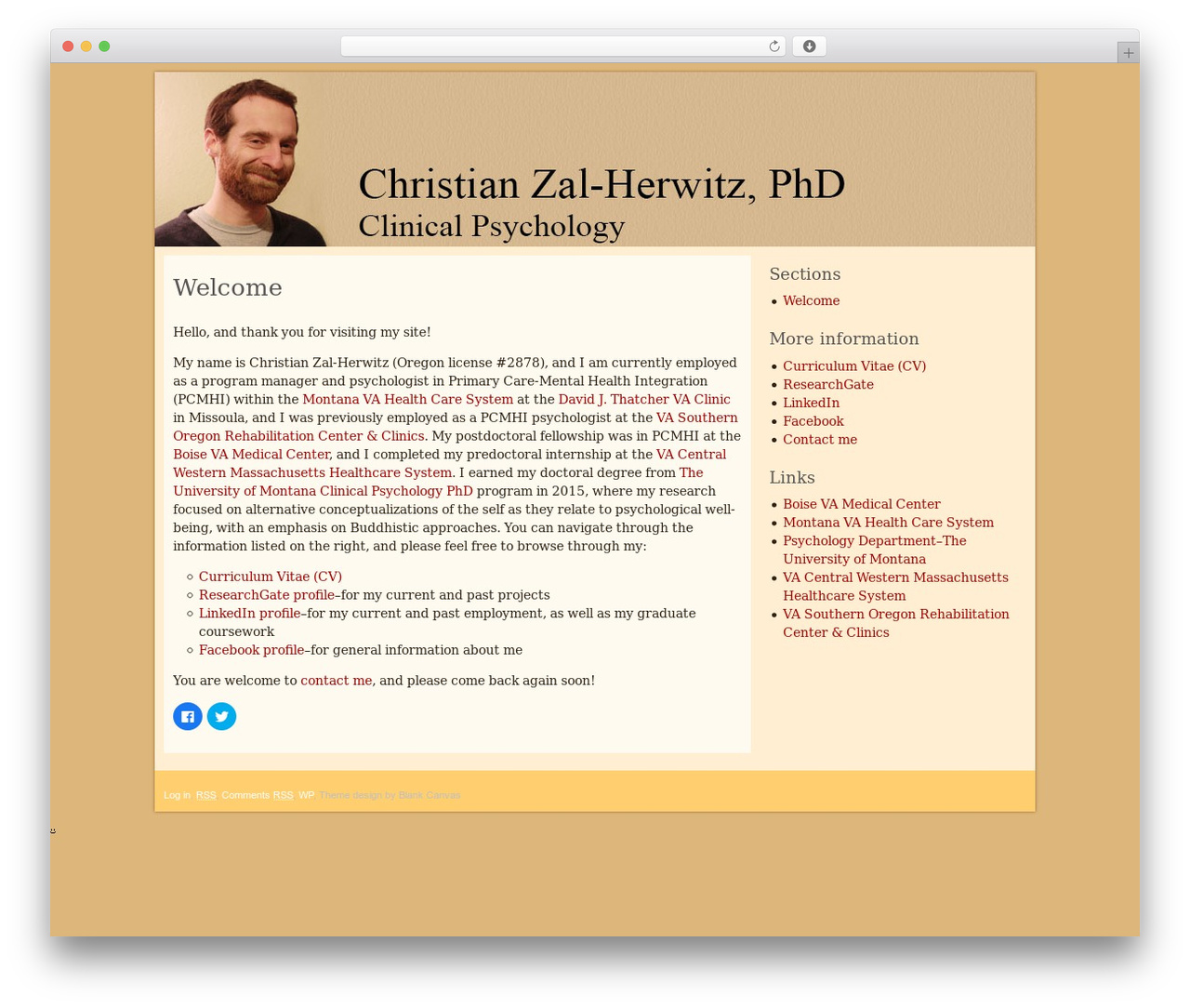 WordPress website template Orange - christian.herwitz.com