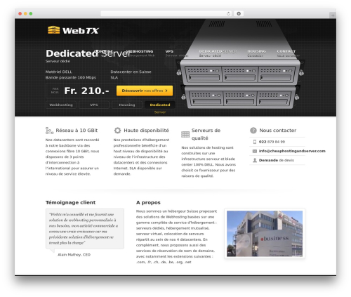 WP theme Rackhost - cheaphostingandserver.com