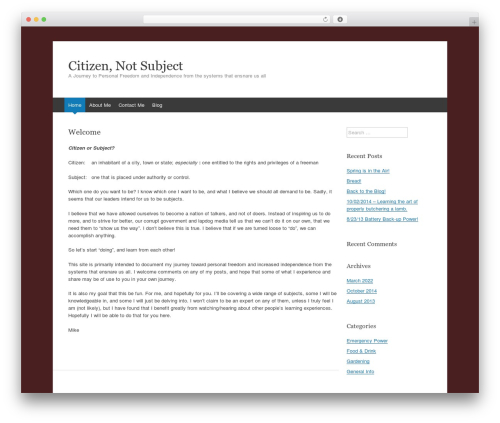 Expound WordPress theme - citizennotsubject.com