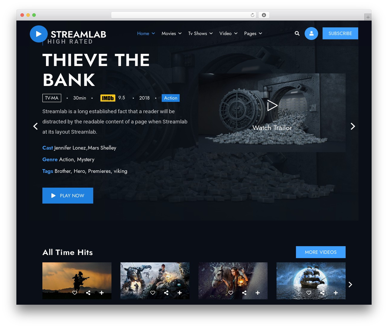 streamlab WordPress theme - gentechtreedesign.co.in/web-apps/wp/streamlab/blue